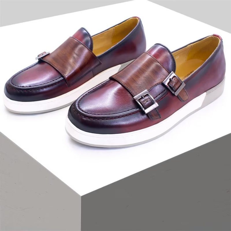 Ανδρικά Casual Παπούτσια Slip-ons Αριστοκρατικά Από Δέρμα Αγελάδας - Καφές