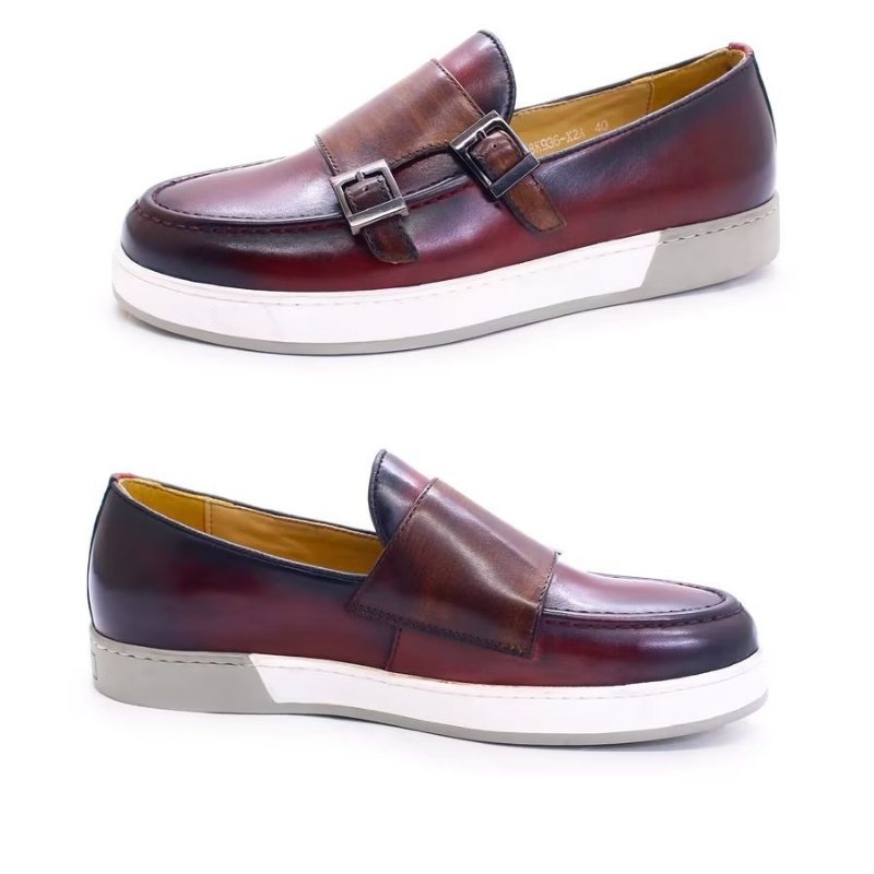 Ανδρικά Casual Παπούτσια Slip-ons Αριστοκρατικά Από Δέρμα Αγελάδας - Καφές