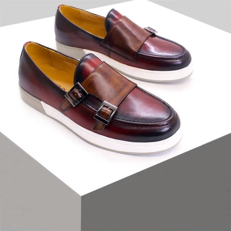 Ανδρικά Casual Παπούτσια Slip-ons Αριστοκρατικά Από Δέρμα Αγελάδας - Καφές