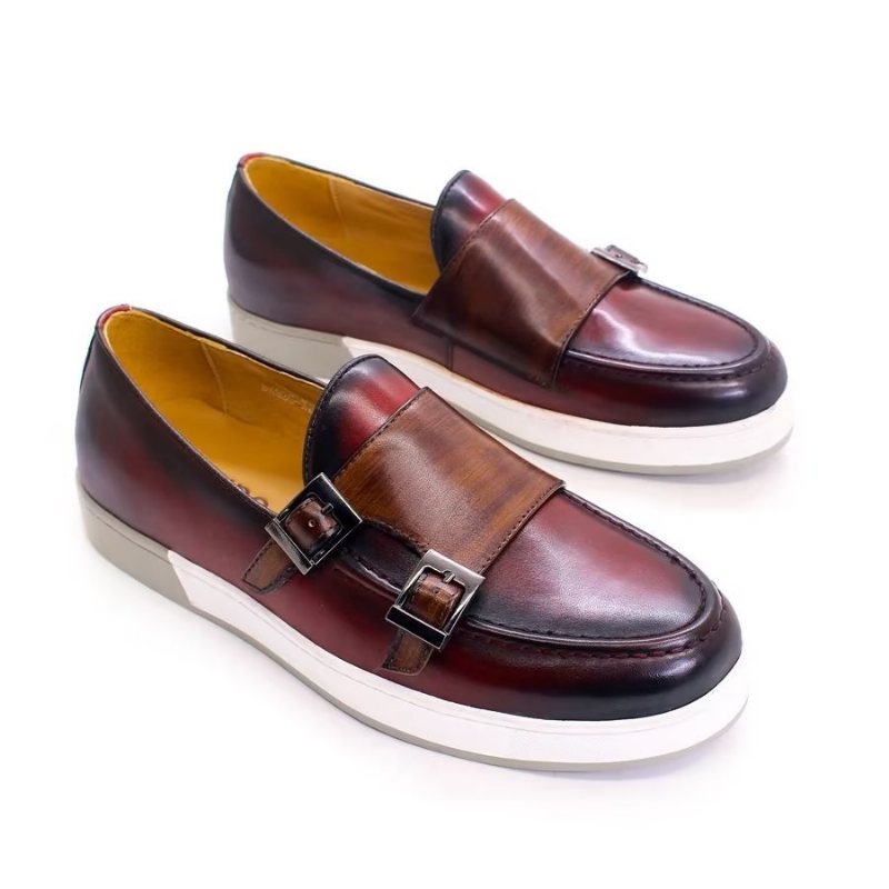 Ανδρικά Casual Παπούτσια Slip-ons Αριστοκρατικά Από Δέρμα Αγελάδας - Καφές