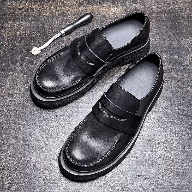 Ανδρικά Casual Παπούτσια Πολυτέλεια Comfort Slip-on Φόρεμα - Μαύρο 