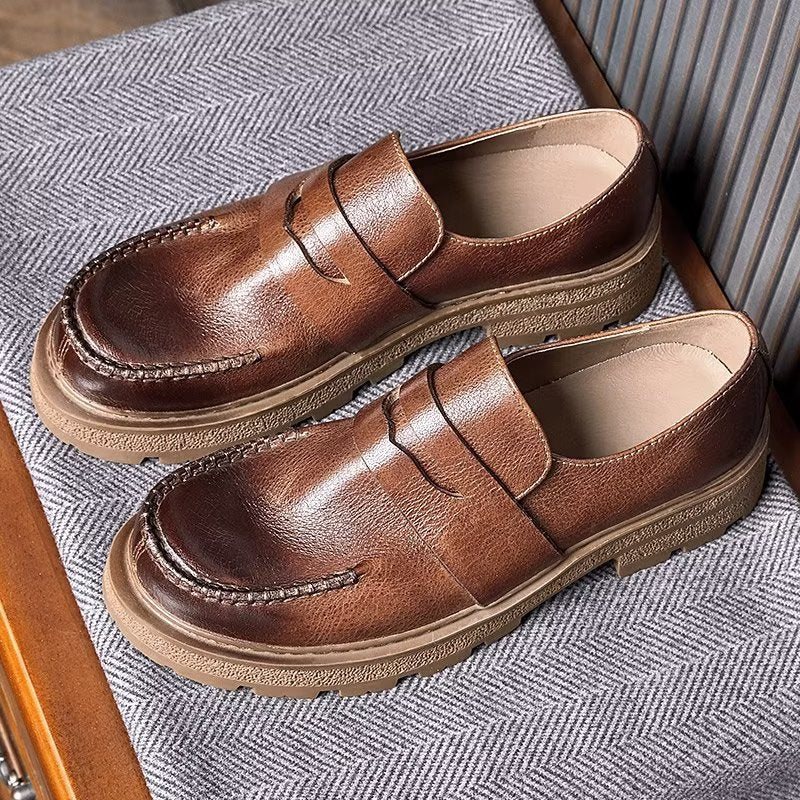 Ανδρικά Casual Παπούτσια Πολυτέλεια Comfort Slip-on Φόρεμα - Καφές