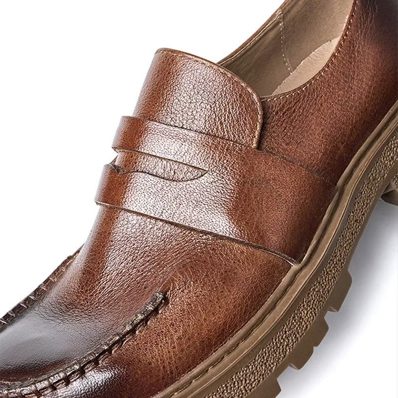 Ανδρικά Casual Παπούτσια Πολυτέλεια Comfort Slip-on Φόρεμα - Καφές