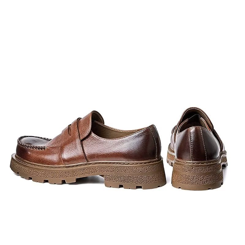 Ανδρικά Casual Παπούτσια Πολυτέλεια Comfort Slip-on Φόρεμα - Καφές