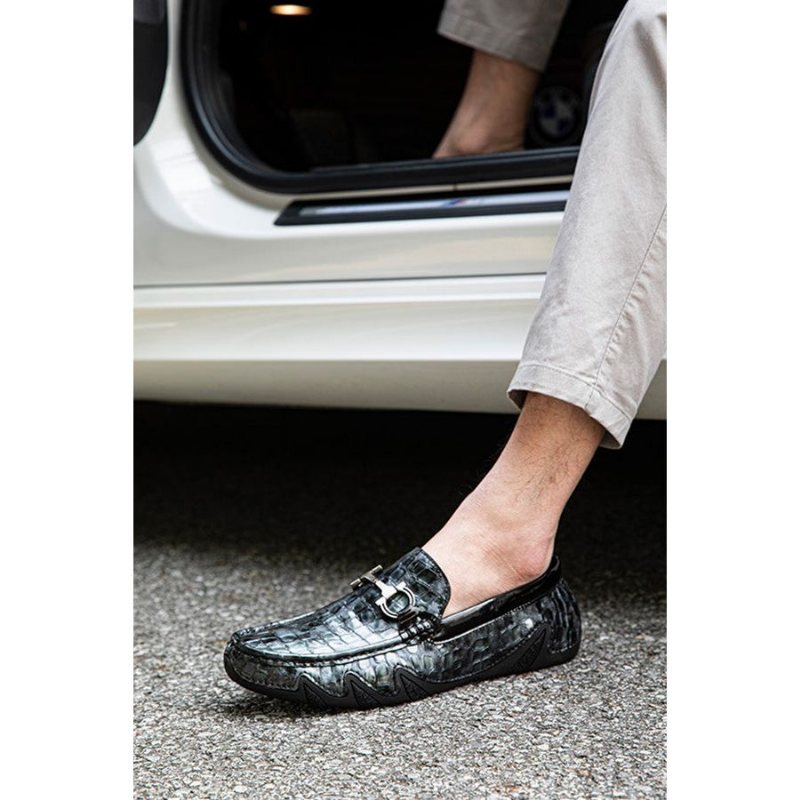 Ανδρικά Loafers Alligator Slip-on - Μπλε