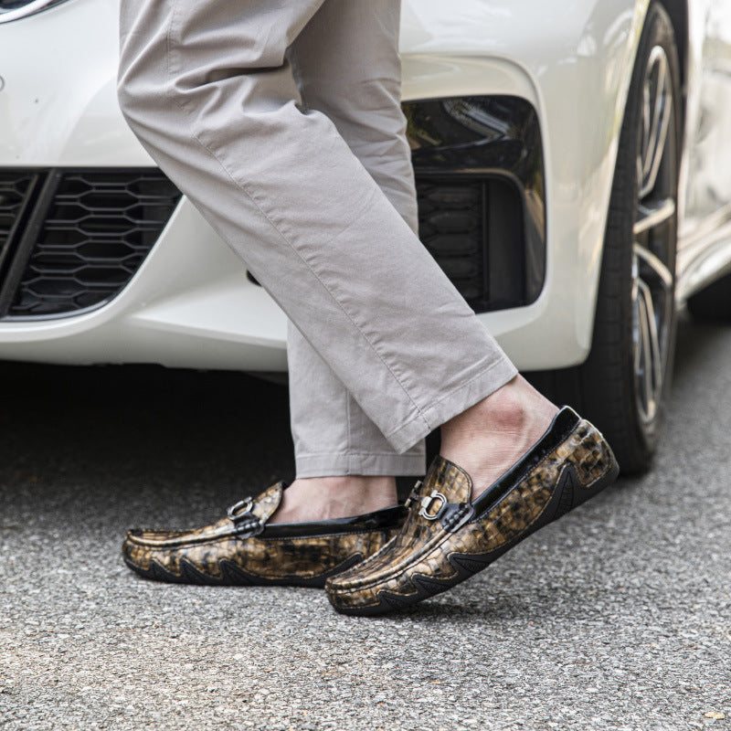 Ανδρικά Loafers Alligator Slip-on - Χρυσό