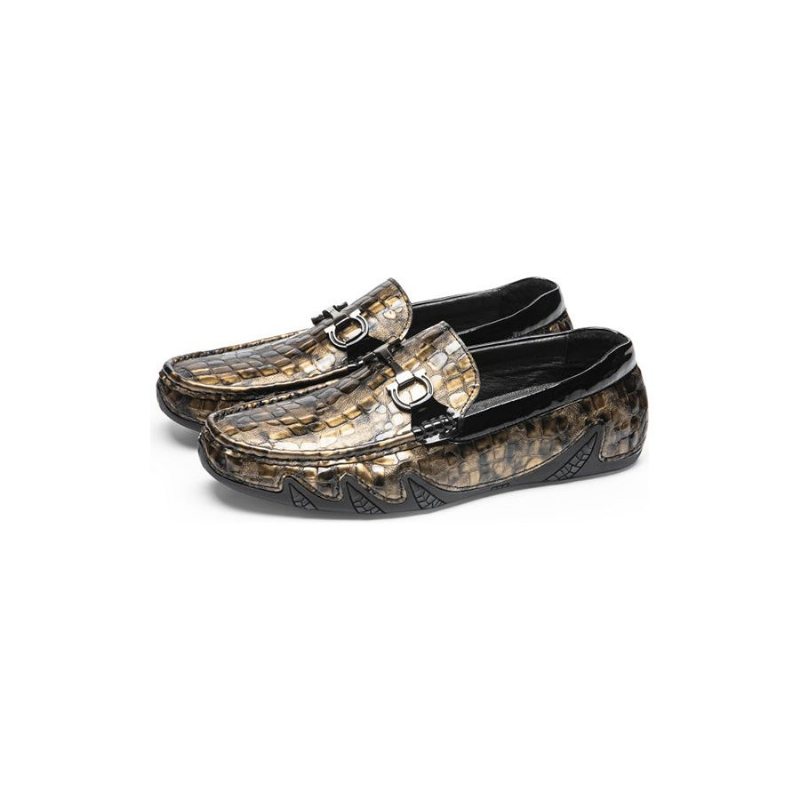 Ανδρικά Loafers Alligator Slip-on - Χρυσό