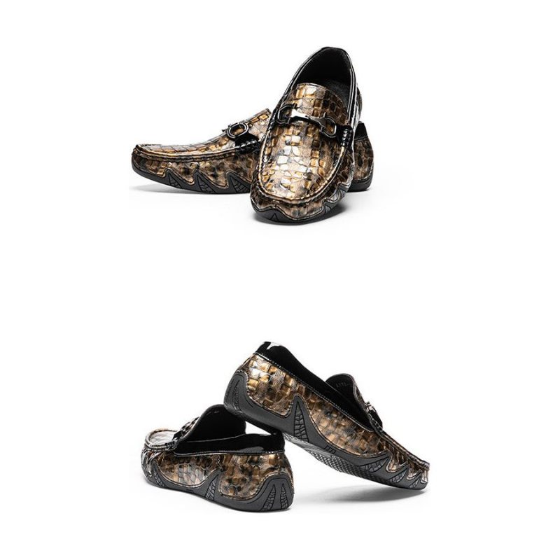 Ανδρικά Loafers Alligator Slip-on - Χρυσό