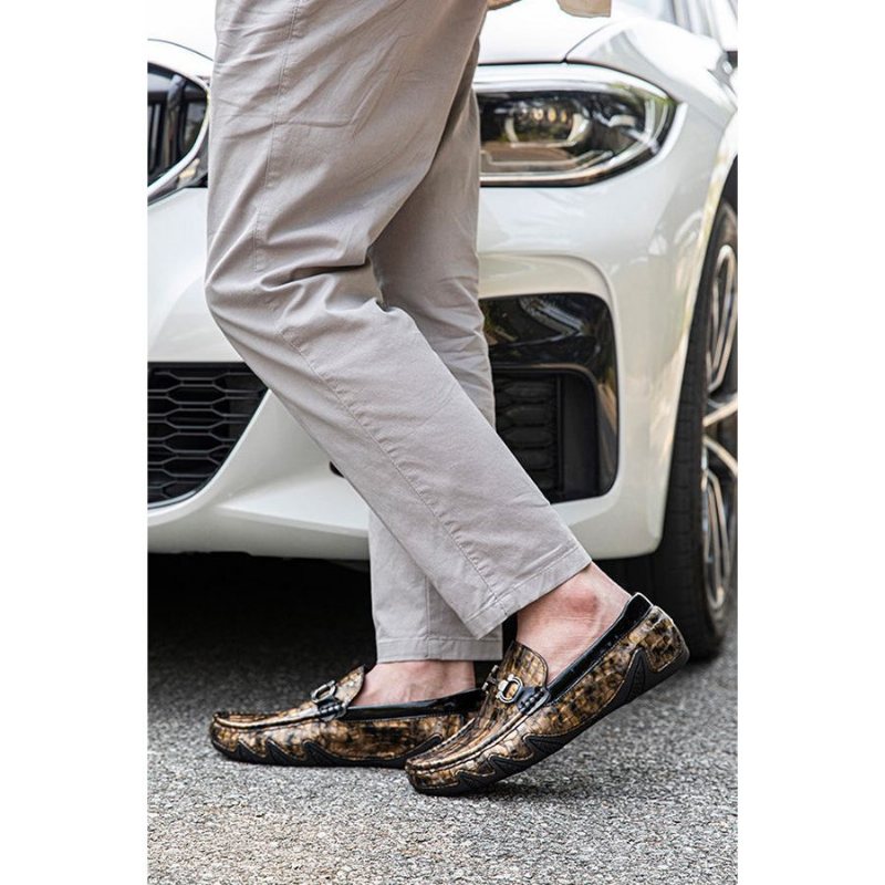 Ανδρικά Loafers Alligator Slip-on - Χρυσό