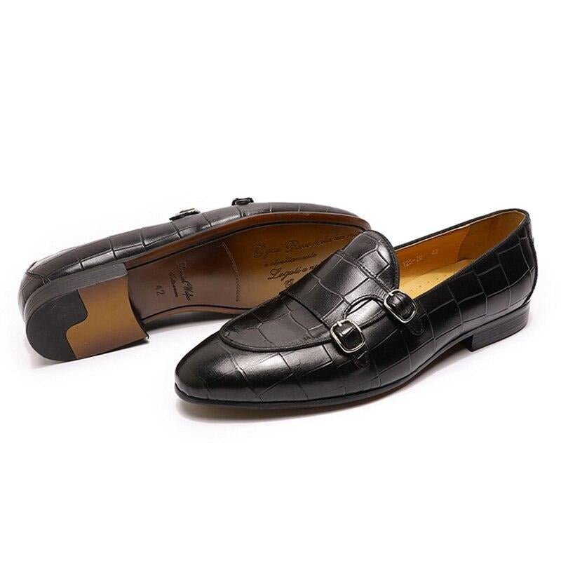 Ανδρικά Loafers Alliluxe Exotic Slip On - Μαύρο 