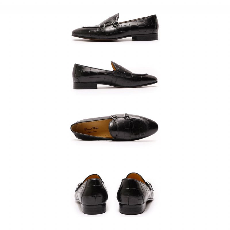 Ανδρικά Loafers Alliluxe Exotic Slip On - Μαύρο 