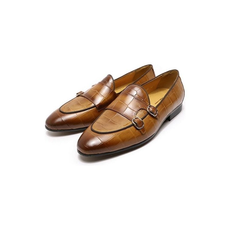 Ανδρικά Loafers Alliluxe Exotic Slip On - Καφές