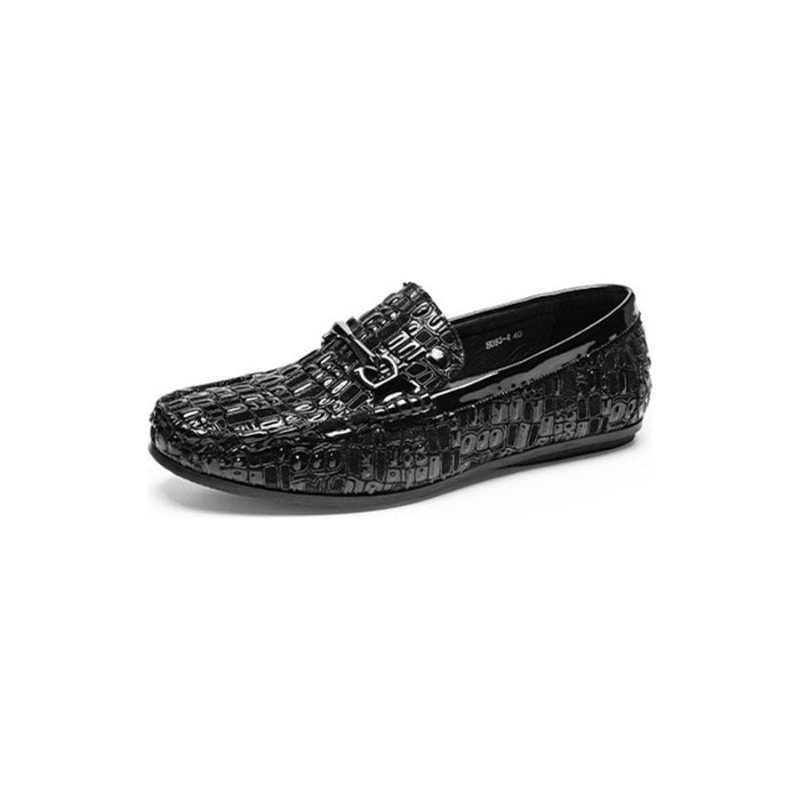 Ανδρικά Loafers Breathable Slip-on Αριστοκρατική Υφή Αλιγάτορα - Μαύρο