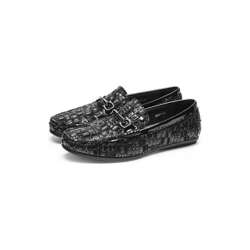 Ανδρικά Loafers Breathable Slip-on Αριστοκρατική Υφή Αλιγάτορα - Μαύρο