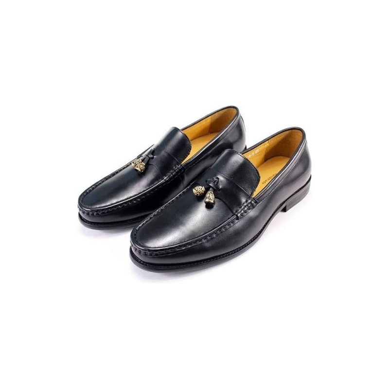 Ανδρικά Loafers Brogue Slip Ons - Μαύρο 