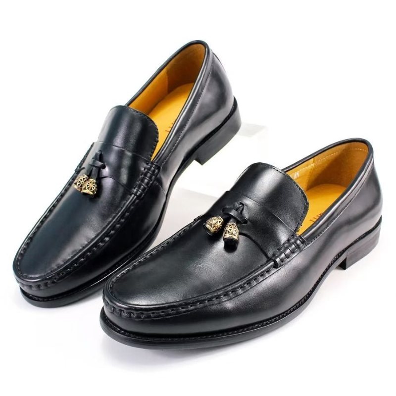 Ανδρικά Loafers Brogue Slip Ons - Μαύρο 