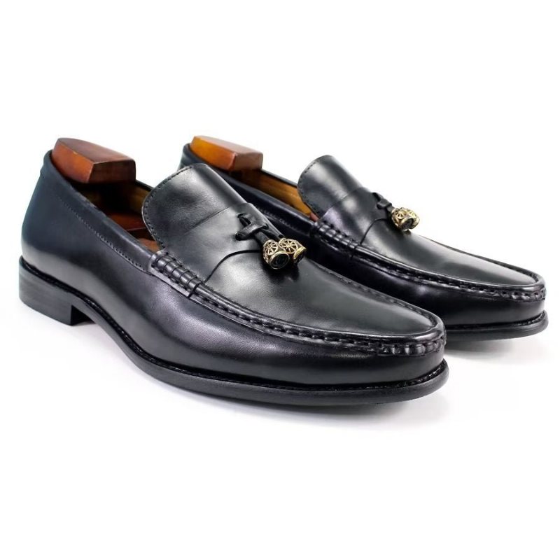 Ανδρικά Loafers Brogue Slip Ons - Μαύρο 