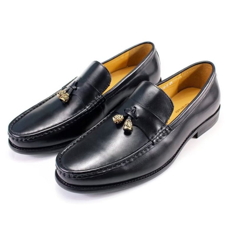 Ανδρικά Loafers Brogue Slip Ons - Μαύρο 