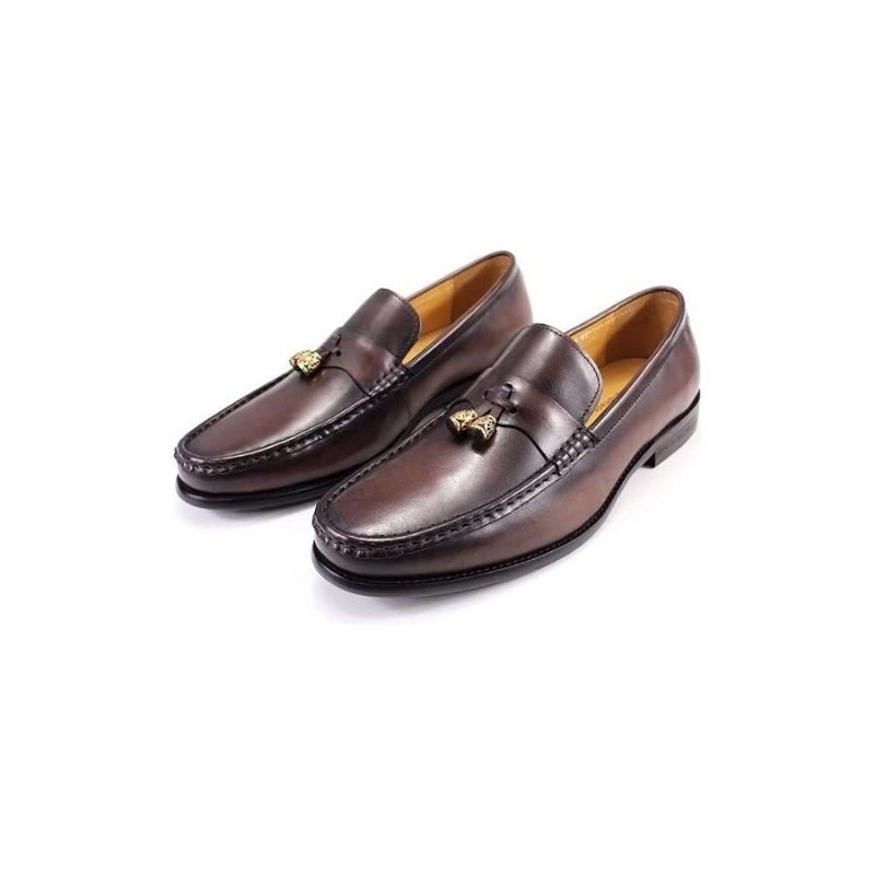 Ανδρικά Loafers Brogue Slip Ons - Καφές