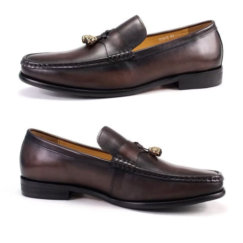 Ανδρικά Loafers Brogue Slip Ons - Καφές