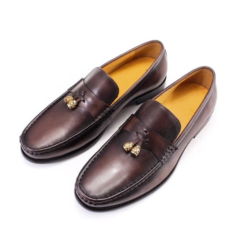 Ανδρικά Loafers Brogue Slip Ons - Καφές