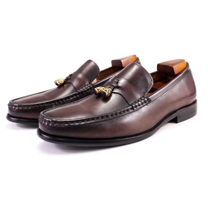 Ανδρικά Loafers Brogue Slip Ons - Καφές