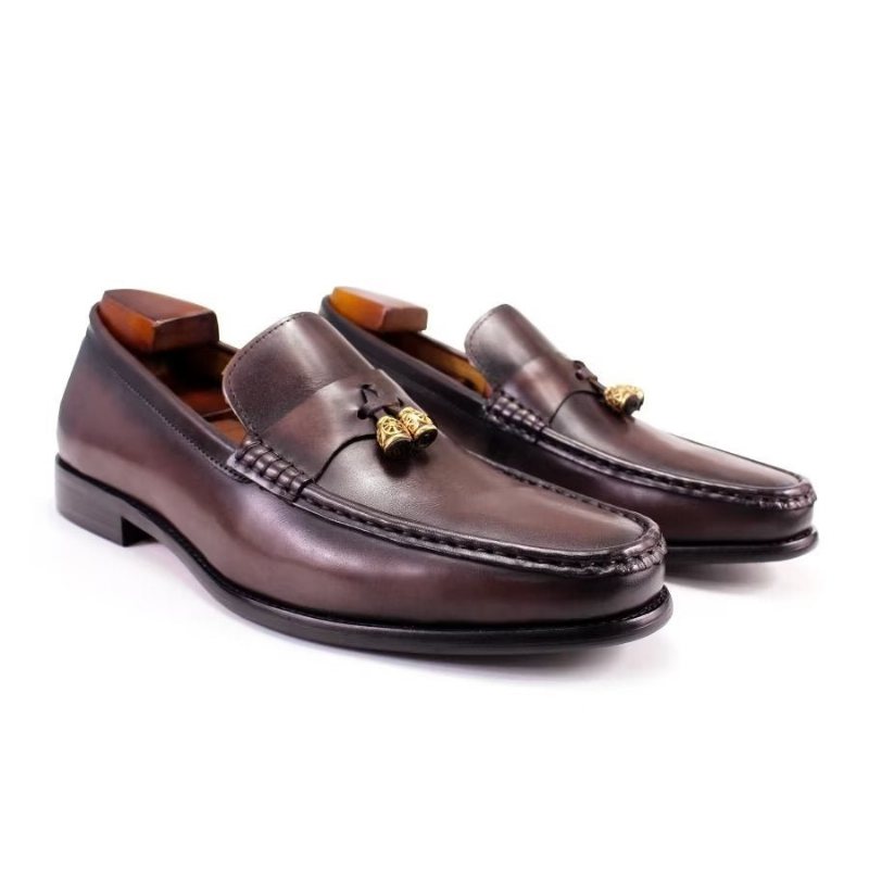 Ανδρικά Loafers Brogue Slip Ons - Καφές