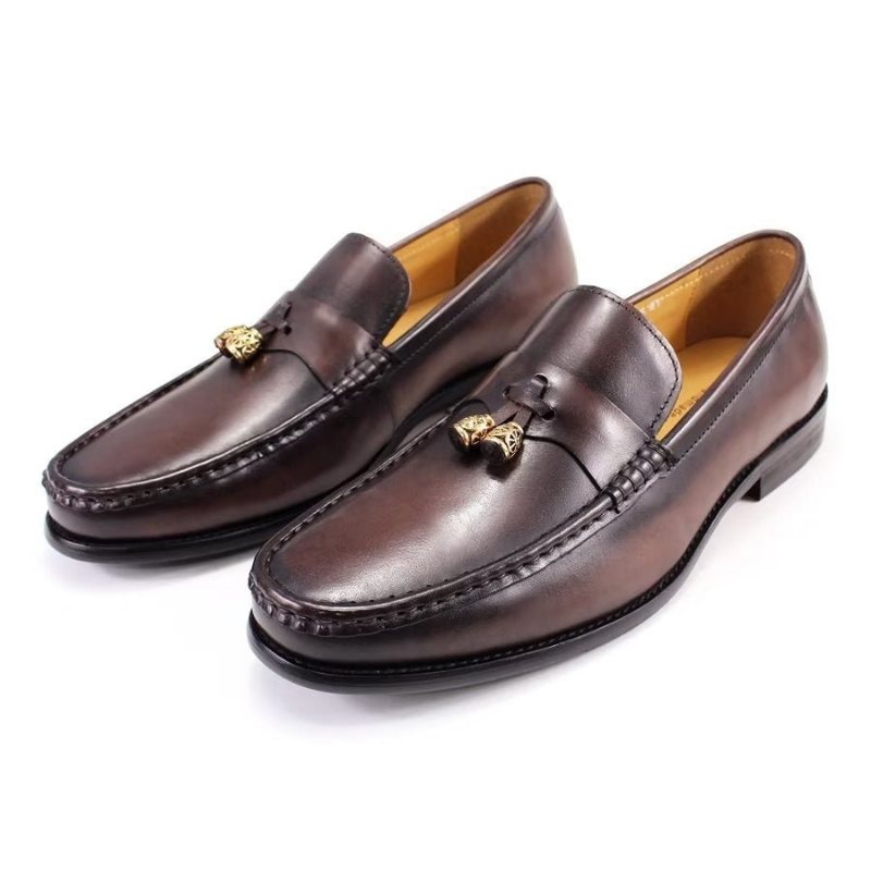 Ανδρικά Loafers Brogue Slip Ons - Καφές