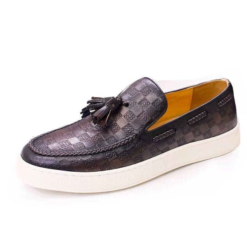 Ανδρικά Loafers Chic Slip-on Παπούτσια - Καφές