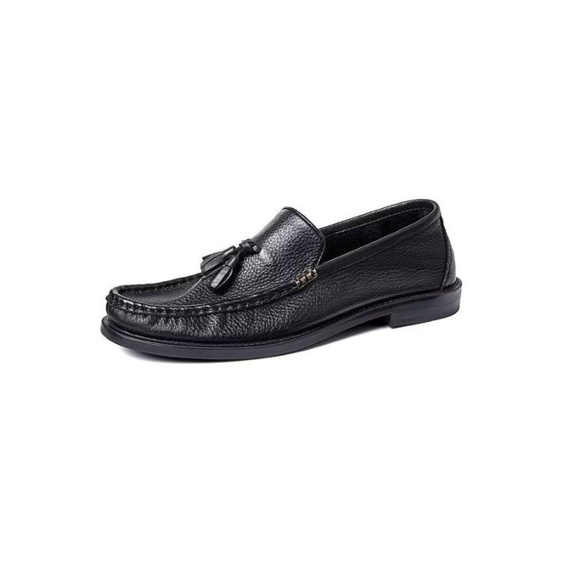 Ανδρικά Loafers Chic Ανάγλυφα Slip-on Tassel - Μαύρος