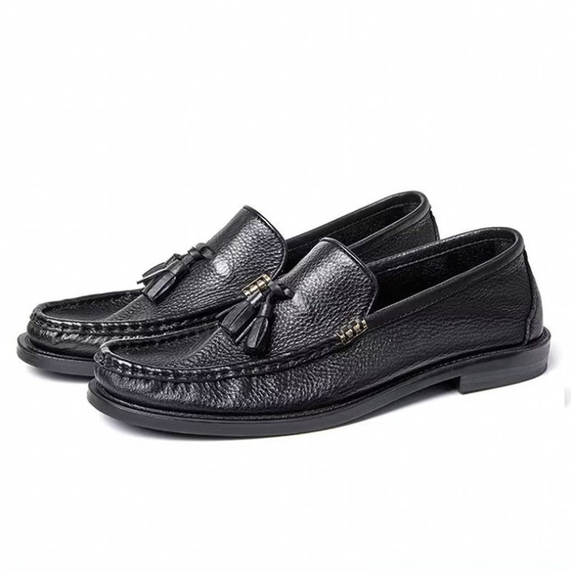 Ανδρικά Loafers Chic Ανάγλυφα Slip-on Tassel - Μαύρος