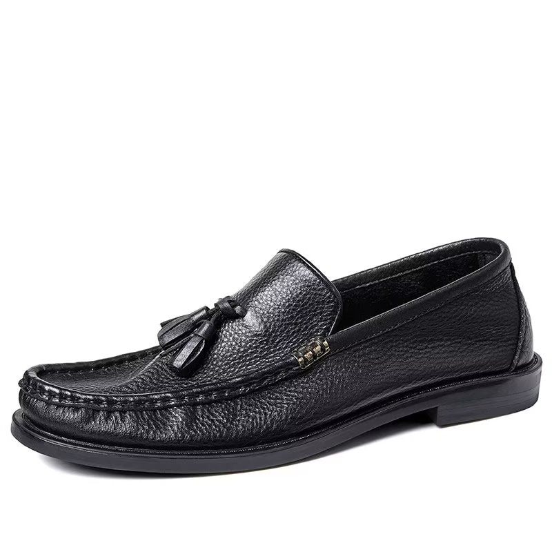 Ανδρικά Loafers Chic Ανάγλυφα Slip-on Tassel - Μαύρος