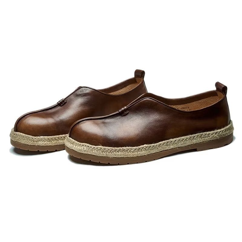 Ανδρικά Loafers Chic Από Δέρμα Αγελάδας Slip-on - Καφές