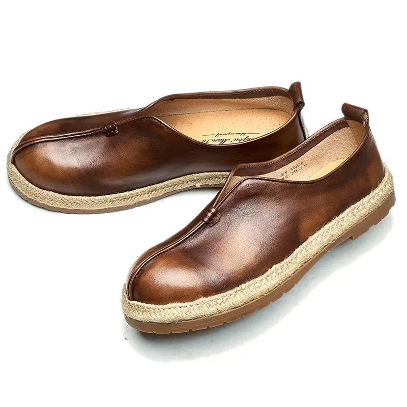 Ανδρικά Loafers Chic Από Δέρμα Αγελάδας Slip-on - Καφές