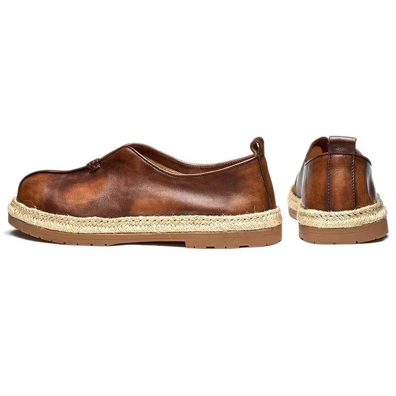 Ανδρικά Loafers Chic Από Δέρμα Αγελάδας Slip-on - Καφές