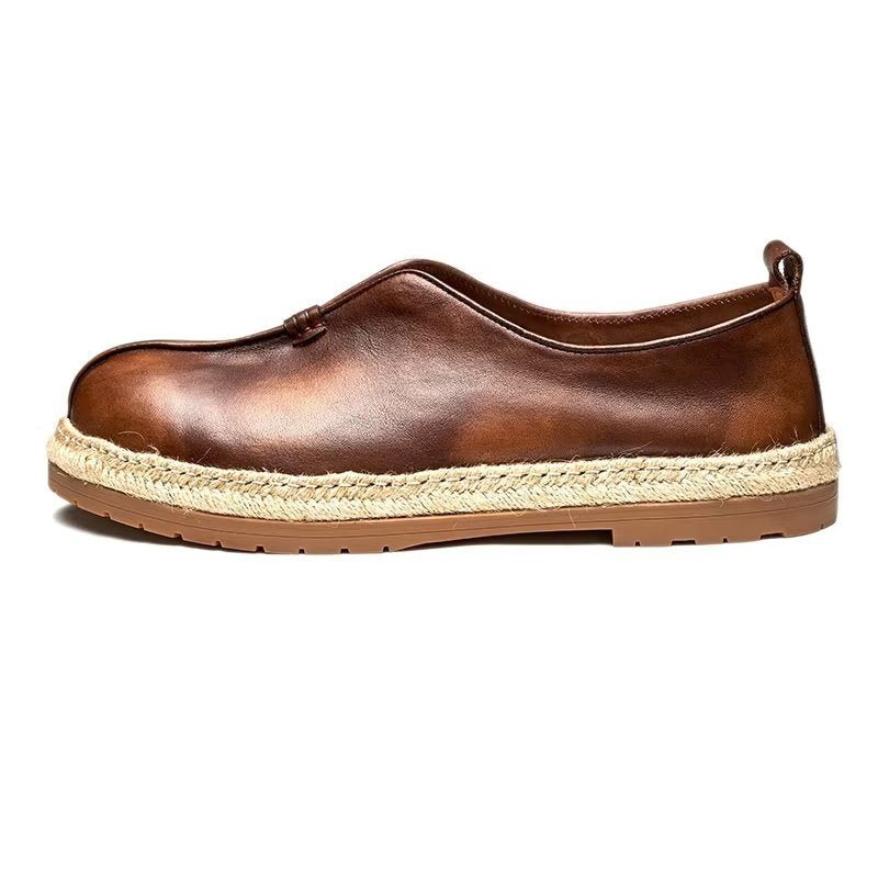 Ανδρικά Loafers Chic Από Δέρμα Αγελάδας Slip-on - Καφές