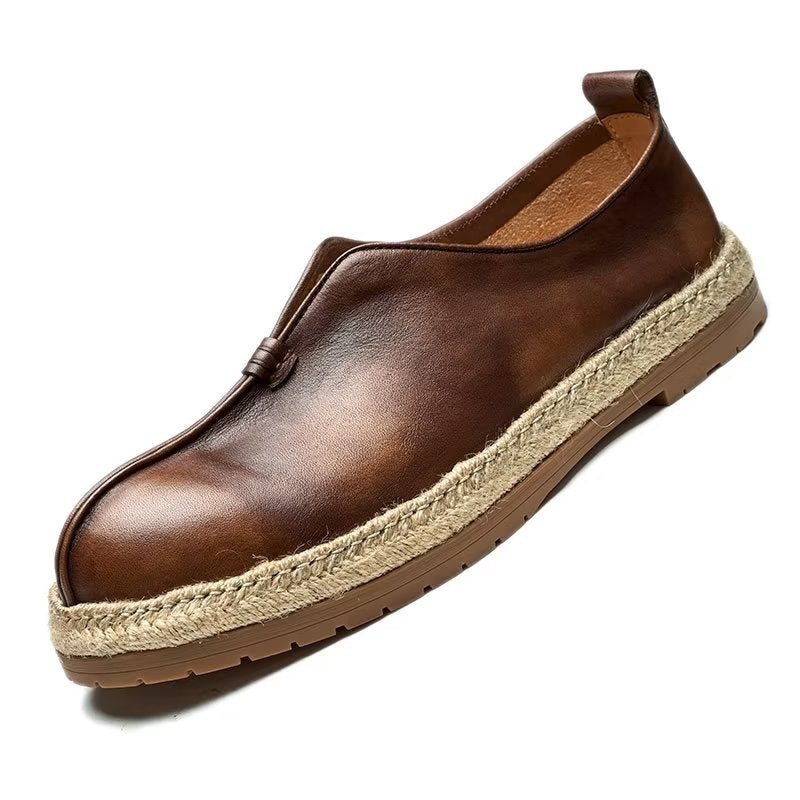 Ανδρικά Loafers Chic Από Δέρμα Αγελάδας Slip-on - Καφές