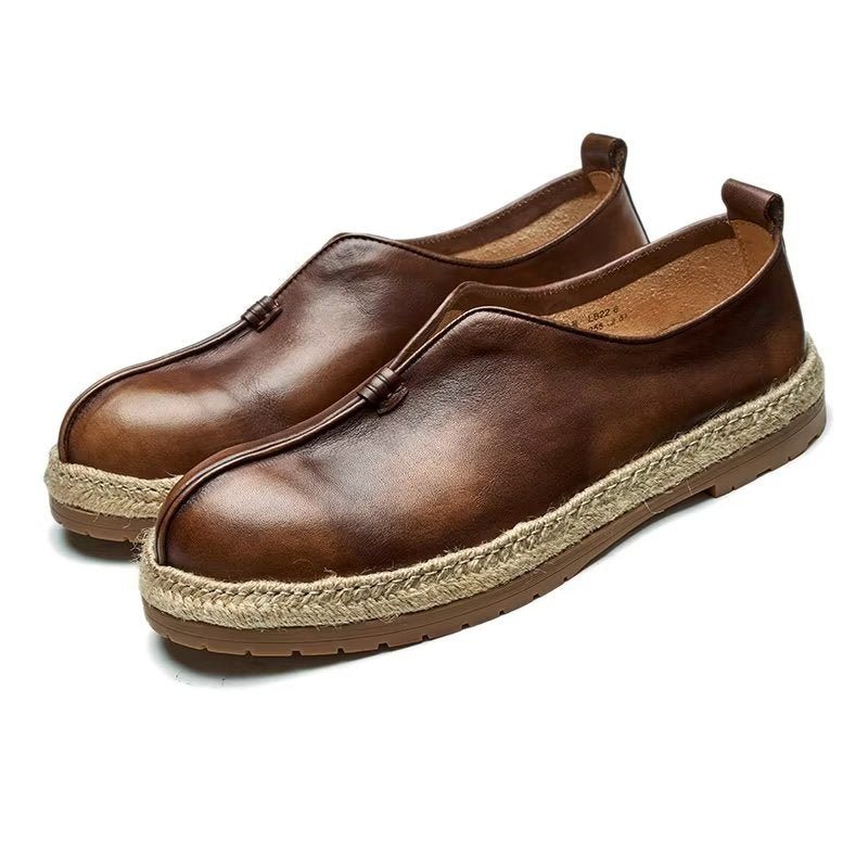 Ανδρικά Loafers Chic Από Δέρμα Αγελάδας Slip-on - Καφές