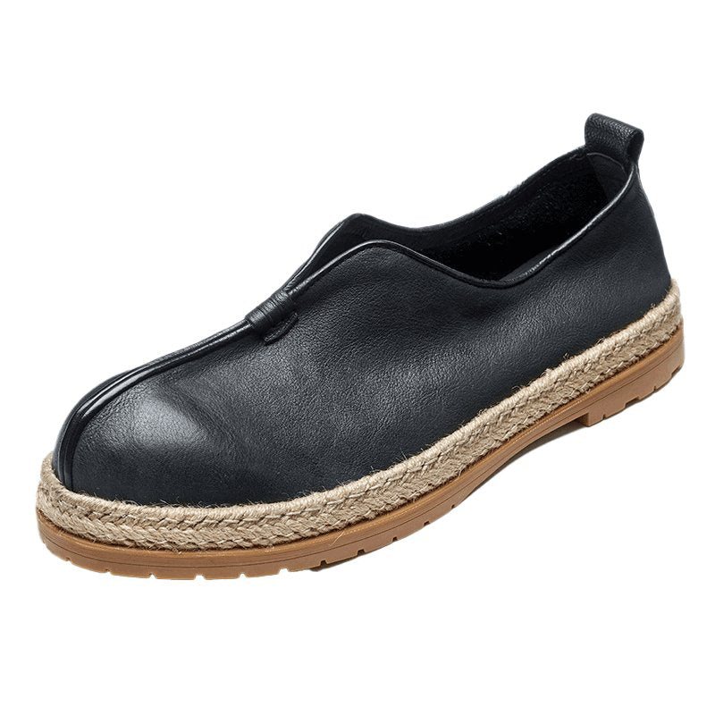 Ανδρικά Loafers Chic Από Δέρμα Αγελάδας Slip-on - Μαύρο