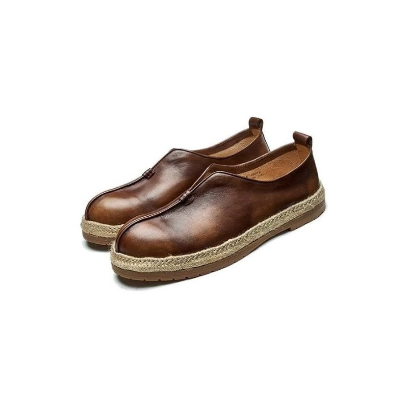 Ανδρικά Loafers Chic Από Δέρμα Αγελάδας Slip-on - Καφές