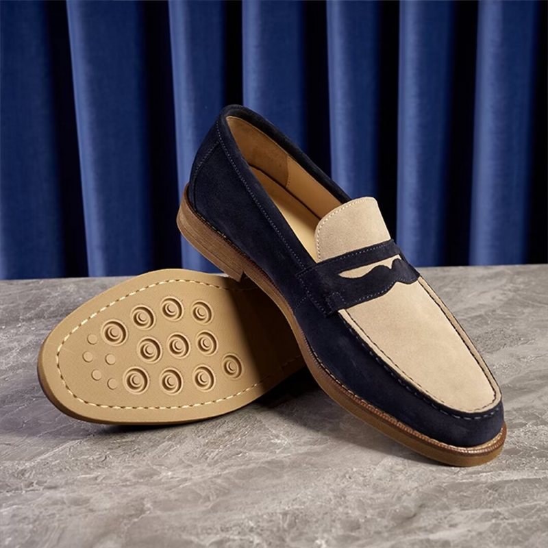 Ανδρικά Loafers Classic Δερμάτινα - Μπλε