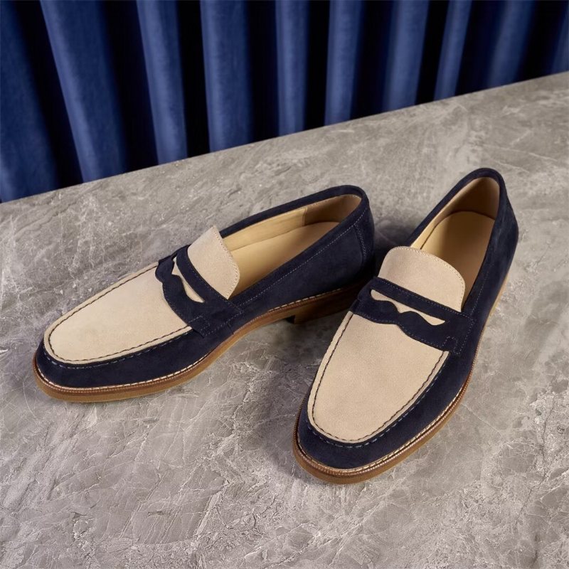 Ανδρικά Loafers Classic Δερμάτινα - Μπλε