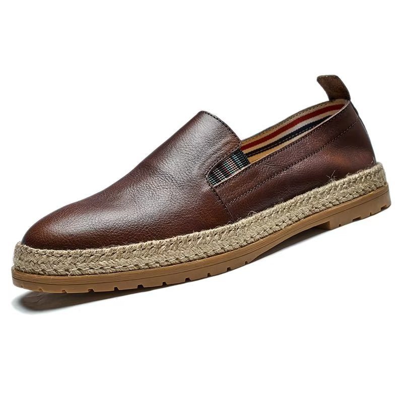 Ανδρικά Loafers Cow Leather Slip-on - Καφές