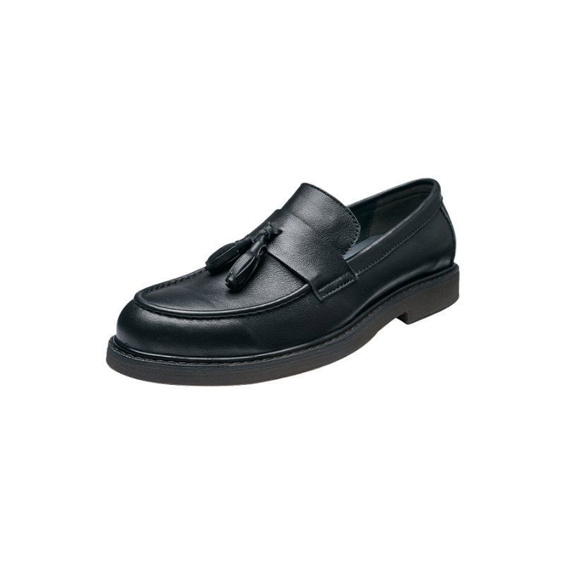 Ανδρικά Loafers Cow Leather Slip On - Μαύρο