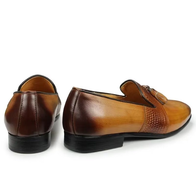 Ανδρικά Loafers Croc Pattern Πολυτέλεια Slip On - Καφέ