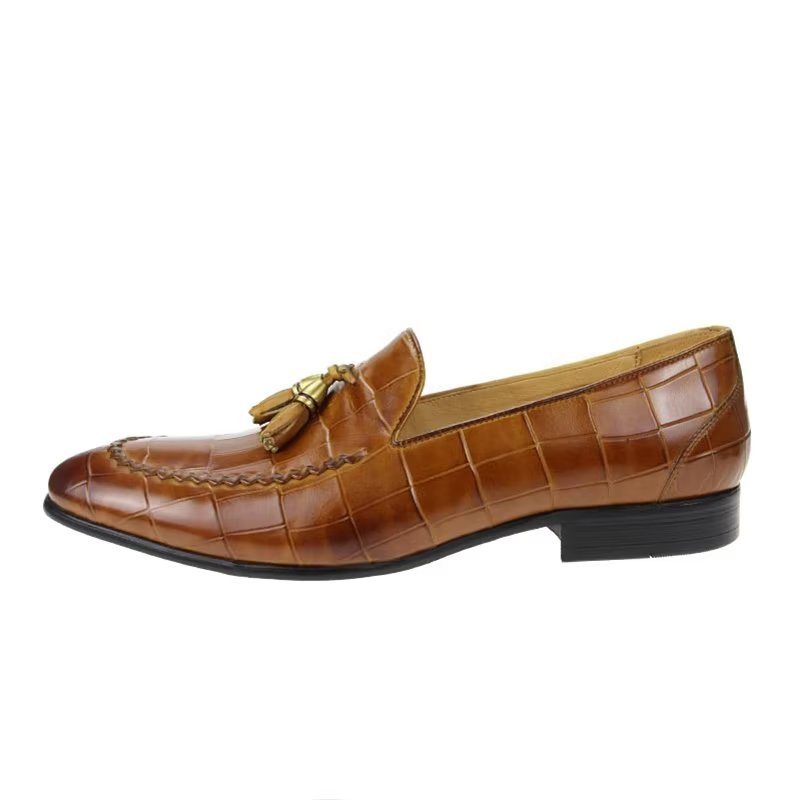 Ανδρικά Loafers Croc Μοτίβο Modish Slip On - Καφέ