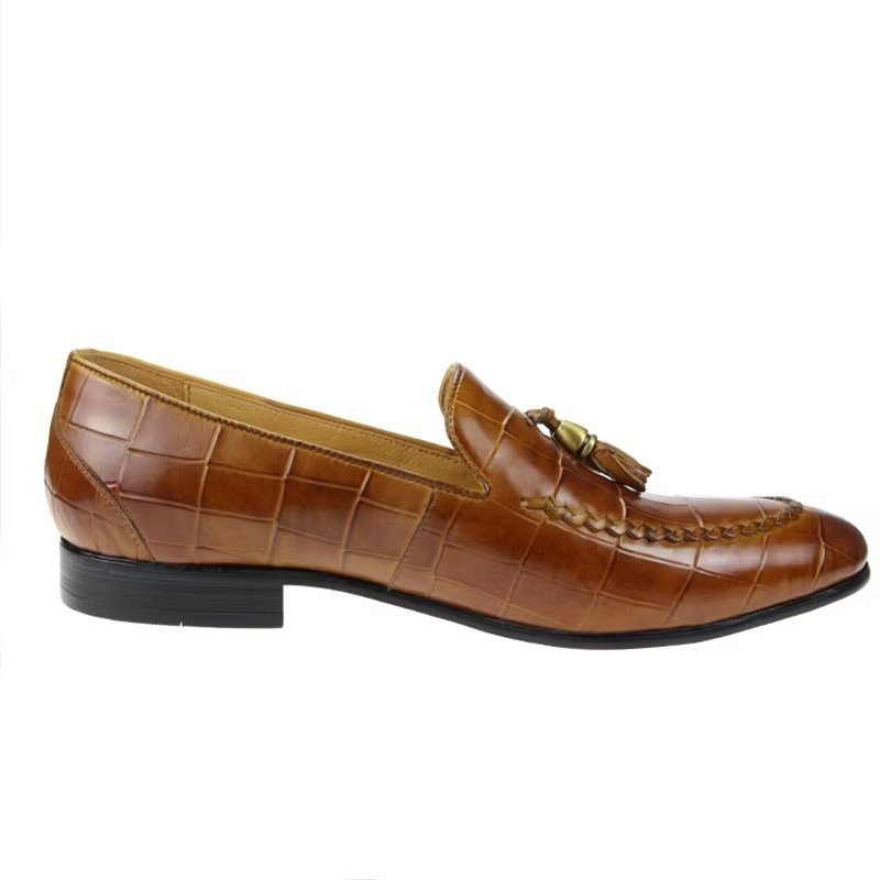 Ανδρικά Loafers Croc Μοτίβο Modish Slip On - Καφέ