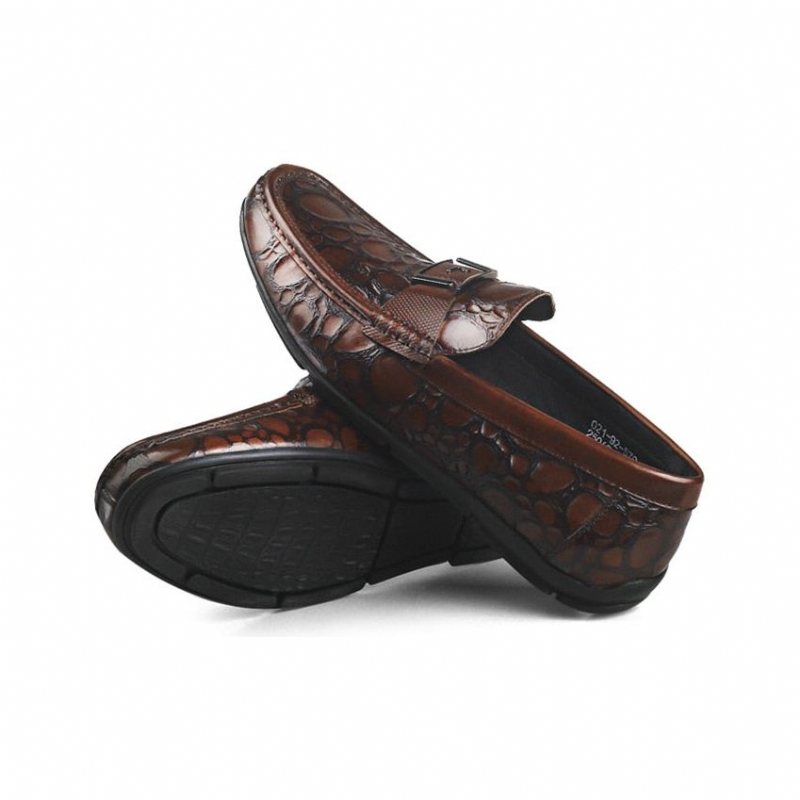 Ανδρικά Loafers Exotic Chic Crocflex Slip-on Loafer Παπούτσια - Κόκκινο 2