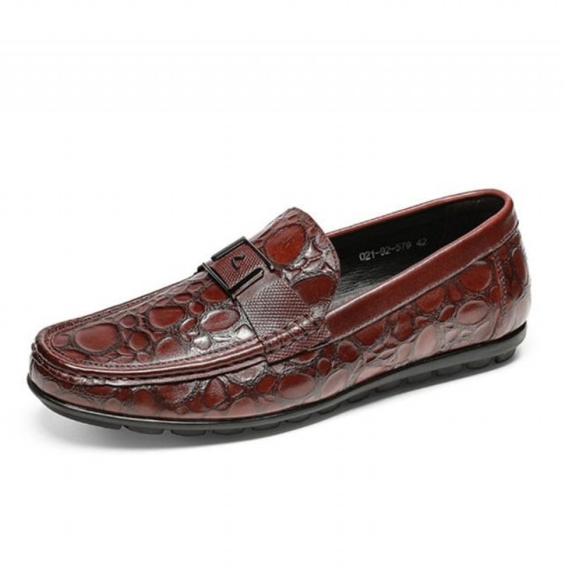 Ανδρικά Loafers Exotic Chic Crocflex Slip-on Loafer Παπούτσια - Κόκκινο