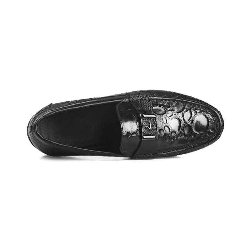 Ανδρικά Loafers Exotic Chic Crocflex Slip-on Loafer Παπούτσια - Μαύρο 2